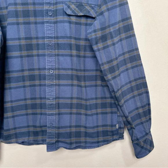 Helly Hansen Mens Large Plaid Cotton Outdoor Button Shirt Blue - Picture 5 of 13